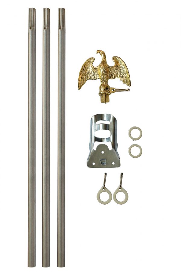 FLAGPOLE KIT WITH 3' x 5' U.S. POLYCOTTON FLAG - Image 2