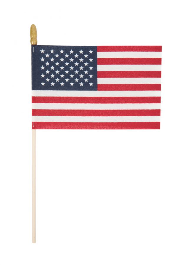 4" x 6" U.S. POLYCOTTON FLAG DOWEL 3/16" x 10" NO TIP