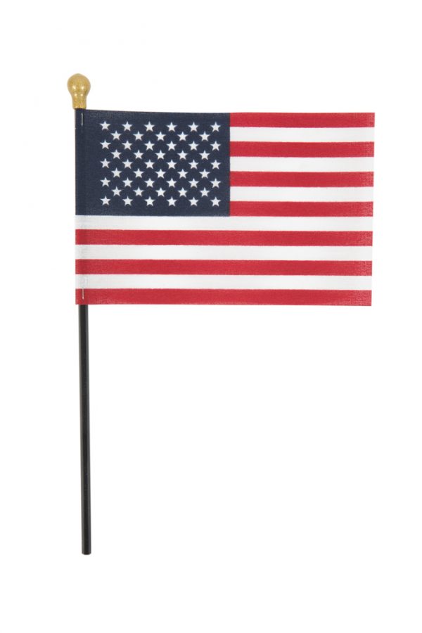 4" x 6" U.S. POLYCOTTON FLAG DOWEL 3/16" x 10" BALL TIP