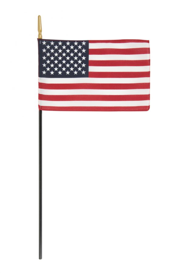 8" x 12" U.S. POLYCOTTON FLAG DOWEL 5/16" x 24" SPEAR TIP