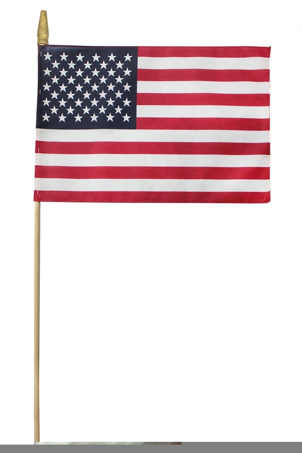 8" x 12" U.S. POLYCOTTON HEM FLAG DOWEL 3/8" x 24" SPEAR TIP